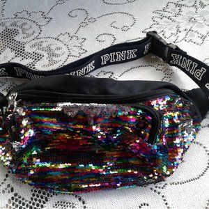 Victoria Secret sequins and black  fanny pack